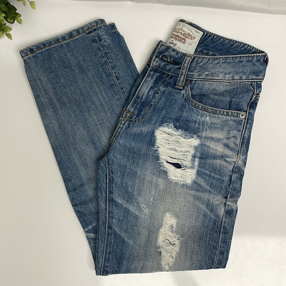 Big Star Joey Distressed Cropped Jeans